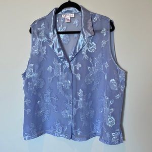 Oscar de la Renta Pink Label Sleep Top, Like New, Periwinkle Color, Size 2X